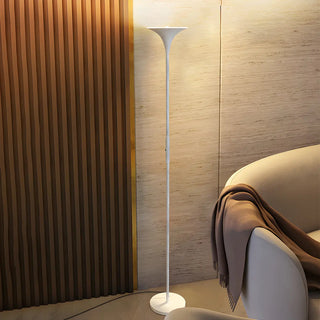 Bedroom Torch Minimalist Black Metal LED Floor Lamp Zawala Image - 15