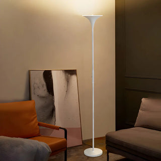 Bedroom Torch Minimalist Black Metal LED Floor Lamp Zawala Image - 2