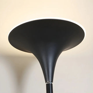 Bedroom Torch Minimalist Black Metal LED Floor Lamp Zawala Image - 8