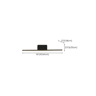 ZOWALA - Modern Minimalist Black Up Down LED Vanity Light #size