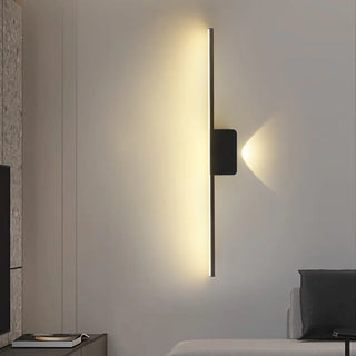 ZOWALA - Modern Minimalist Black Up Down LED Vanity Light Image - 3