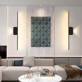ZOWALA - Modern Minimalist Black Up Down LED Vanity Light Image - 6