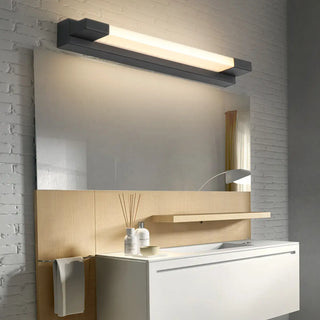 ZOWALA - Minimalist Black White Acrylic Rectangular LED Vanity Light Image - 1