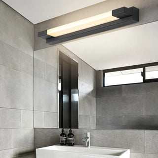 ZOWALA - Minimalist Black White Acrylic Rectangular LED Vanity Light Image - 3