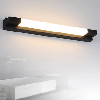 ZOWALA - Minimalist Black White Acrylic Rectangular LED Vanity Light Image - 4