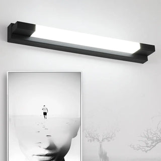 ZOWALA - Minimalist Black White Acrylic Rectangular LED Vanity Light Image - 5