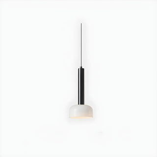 ZOWALA - Minimalist Living Room White Glass Dome Pendant Light Image - 3