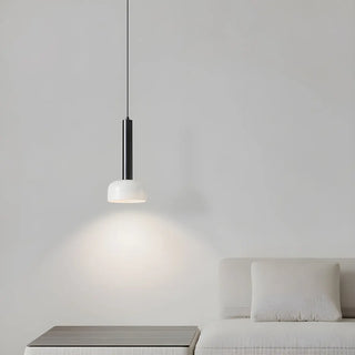 ZOWALA - Minimalist Living Room White Glass Dome Pendant Light Image - 6