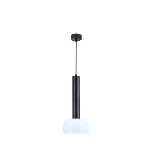 ZOWALA - Minimalist Living Room White Glass Dome Pendant Light Image - 8