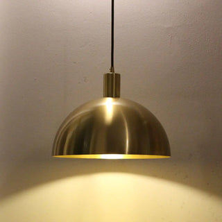 ZOWALA - Modern Minimalist Brass Bowl Metal Pendant Light Image - 2
