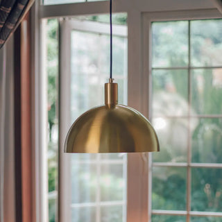 ZOWALA - Modern Minimalist Brass Bowl Metal Pendant Light Image - 3