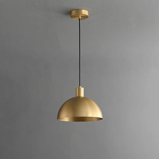ZOWALA - Modern Minimalist Brass Bowl Metal Pendant Light Image - 6