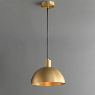 ZOWALA - Modern Minimalist Brass Bowl Metal Pendant Light Image - 7