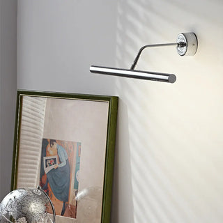 Chrome Adjustable Cylinder Wall-Mounted Picture Light Zawala Image - 1