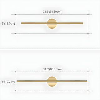 Nordic Luxury Circular Accent Linear Metal Vanity Light Zawala Image - 14