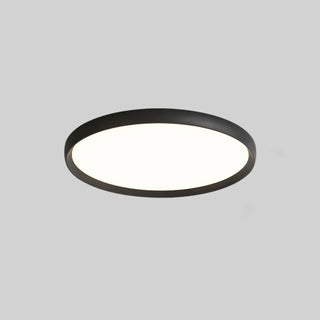 Modern Circular Black LED Flush Mount Ceiling Light Zawala Image - 5