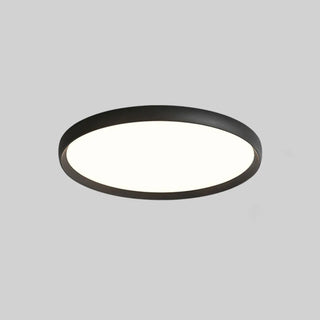 Modern Circular Black LED Flush Mount Ceiling Light Zawala Image - 6