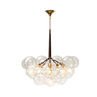 ZOWALA - Minimalist Clear Glass Bubble Chandelier Image - 10