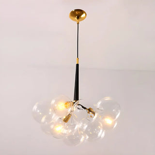 ZOWALA - Minimalist Clear Glass Bubble Chandelier Image - 11