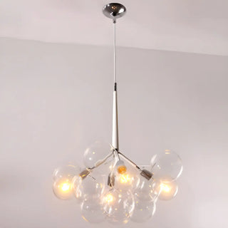 ZOWALA - Minimalist Clear Glass Bubble Chandelier Image - 12