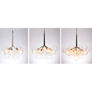 ZOWALA - Minimalist Clear Glass Bubble Chandelier Image - 13
