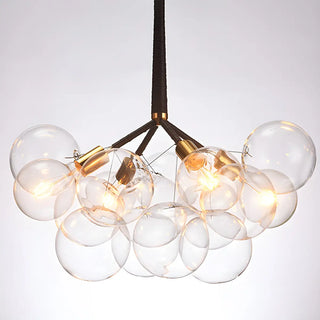 ZOWALA - Minimalist Clear Glass Bubble Chandelier Image - 14