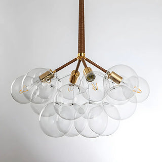 ZOWALA - Minimalist Clear Glass Bubble Chandelier Image - 15