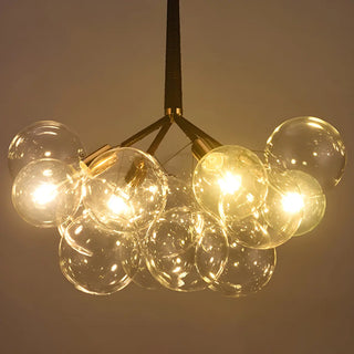 ZOWALA - Minimalist Clear Glass Bubble Chandelier Image - 16