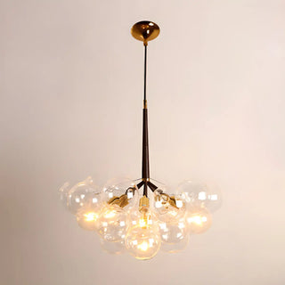 ZOWALA - Minimalist Clear Glass Bubble Chandelier Image - 17