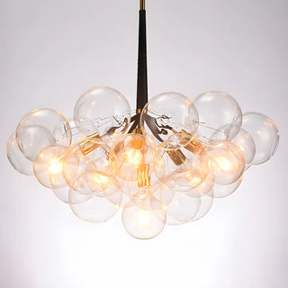 ZOWALA - Minimalist Clear Glass Bubble Chandelier Image - 18