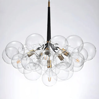 ZOWALA - Minimalist Clear Glass Bubble Chandelier Image - 20