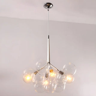 ZOWALA - Minimalist Clear Glass Bubble Chandelier Image - 3
