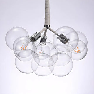 ZOWALA - Minimalist Clear Glass Bubble Chandelier Image - 4