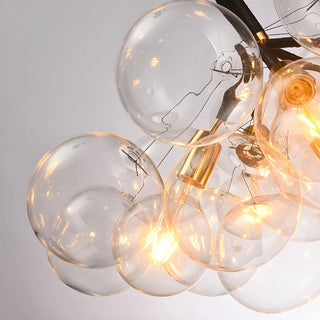 ZOWALA - Minimalist Clear Glass Bubble Chandelier Image - 5