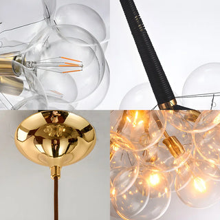 ZOWALA - Minimalist Clear Glass Bubble Chandelier Image - 6