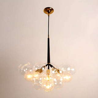 ZOWALA - Minimalist Clear Glass Bubble Chandelier Image - 7