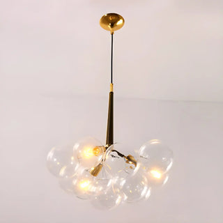 ZOWALA - Minimalist Clear Glass Bubble Chandelier Image - 9