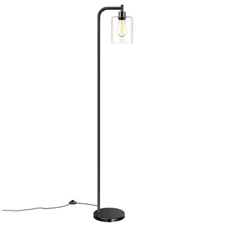 Industrial Clear Glass Cylinder LED Floor Lamp Zawala Image - 10