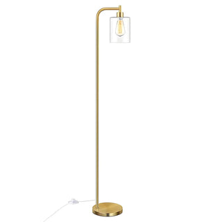 Industrial Clear Glass Cylinder LED Floor Lamp Zawala Image - 11