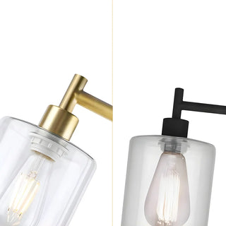 Industrial Clear Glass Cylinder LED Floor Lamp Zawala Image - 6