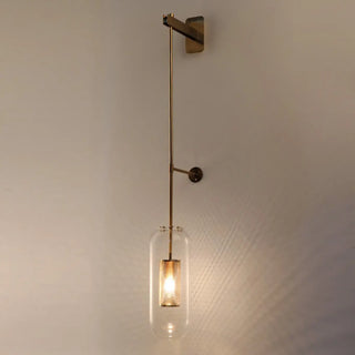 Simple Inner Mesh Cylinder Glass Bedside Wall Light Zawala Image - 14