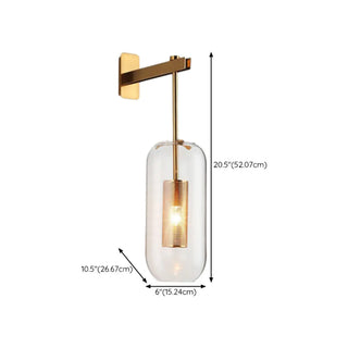 Simple Inner Mesh Cylinder Glass Bedside Wall Light Zawala Image - 21