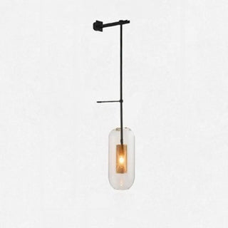 Simple Inner Mesh Cylinder Glass Bedside Wall Light Zawala Image - 7