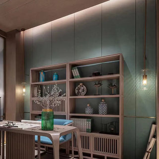 Simple Inner Mesh Cylinder Glass Bedside Wall Light Zawala Image - 6