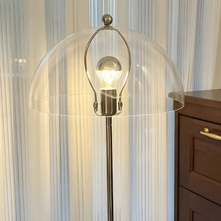 Minimalist Transparent Glass Dome LED Floor Lamp Zawala Image - 4
