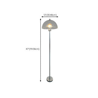 Minimalist Transparent Glass Dome LED Floor Lamp Zawala #size