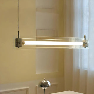 ZOWALA - Minimalist Clear Glass Sliver Island Light Image - 1