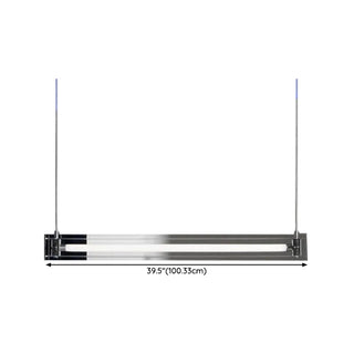 ZOWALA - Minimalist Clear Glass Sliver Island Light Image - 10