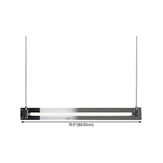 ZOWALA - Minimalist Clear Glass Sliver Island Light #size