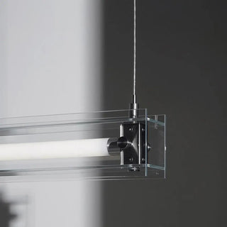 ZOWALA - Minimalist Clear Glass Sliver Island Light Image - 5
